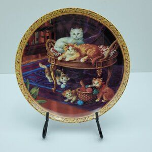 Baum Bros Regency Kittens Playtime Decorative Collector Display Plate